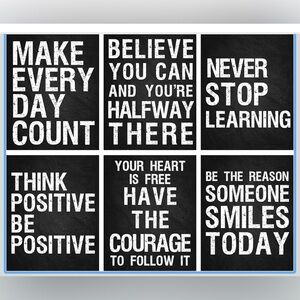 Inspirational Quote Wall Art Set